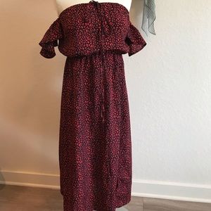 Midi off the shoulder cheeta print dress!